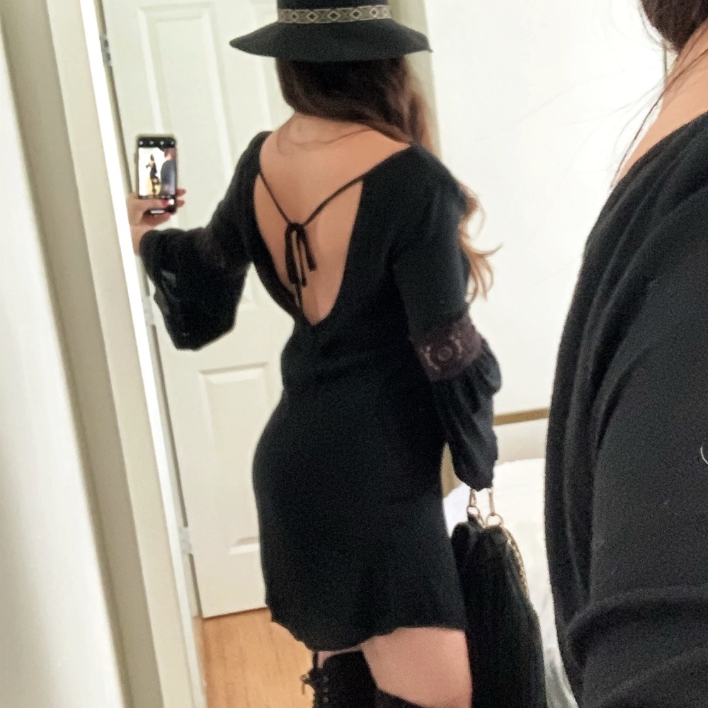 Coveted Company Long Sleeve Black Shift Dress